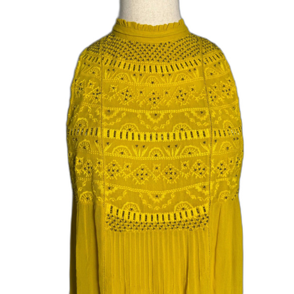 SUNDANCE CATALOG Beaded High Neck Halter Dress Indian Inspired Boho Gypsy, Large - Picture 3 of 15